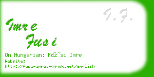 imre fusi business card